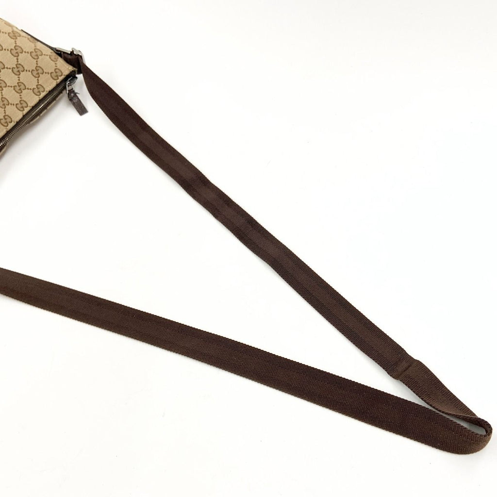 Gucci GG Canvas Shoulder Bag Beige Brown — view 6