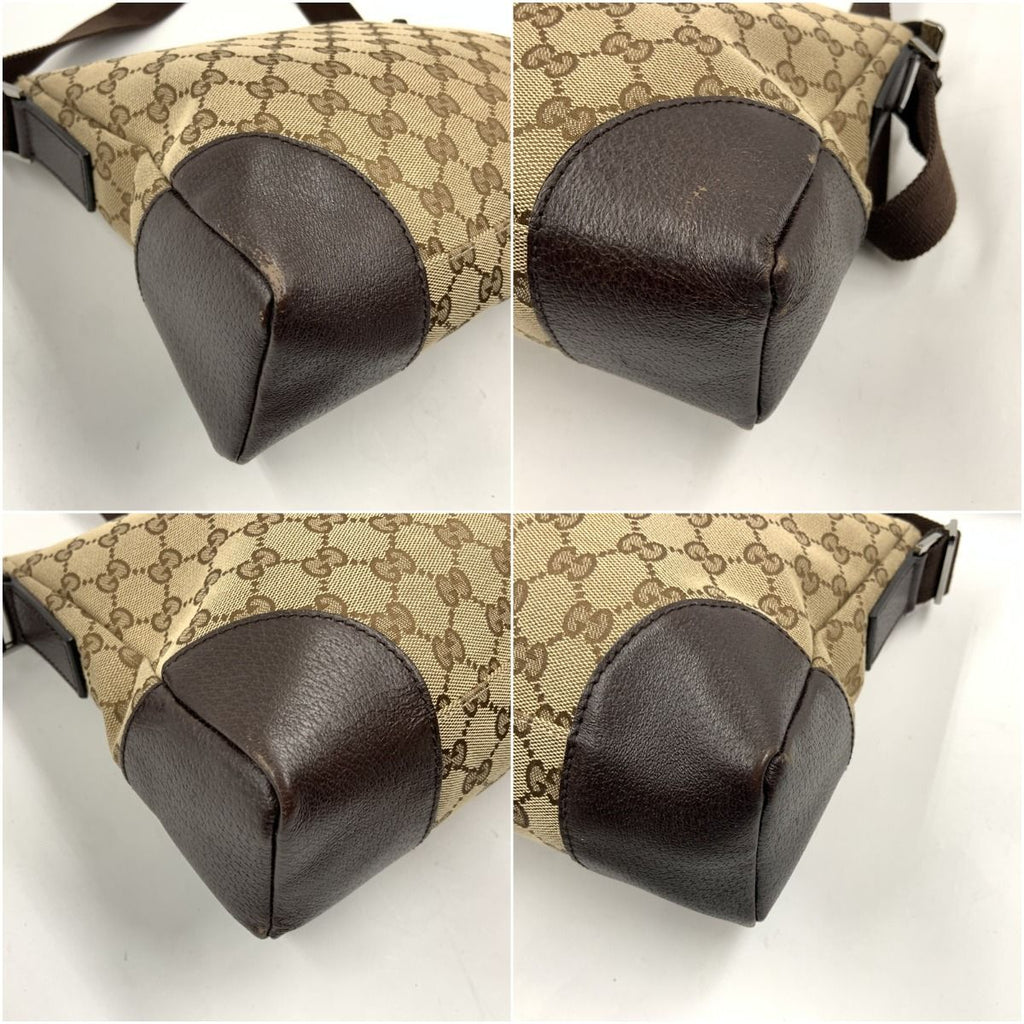 Gucci GG Canvas Shoulder Bag Beige Brown — view 7