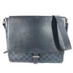 Louis Vuitton Shoulder Bag Newport Messenger MM Damier Ecobalt Canvas Navy