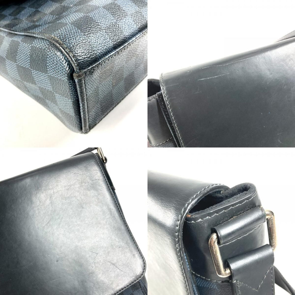 Louis Vuitton Shoulder Bag Newport Messenger MM Damier Ecobalt Canvas Navy — view 8