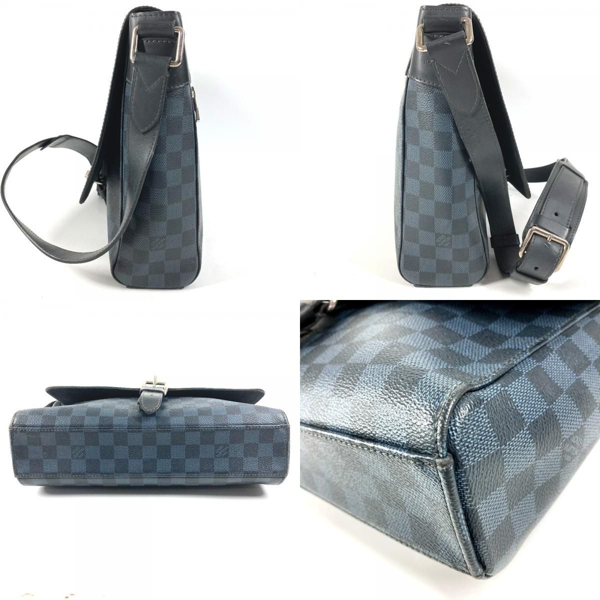 Louis Vuitton Shoulder Bag Newport Messenger MM Damier Ecobalt Canvas Navy — view 7