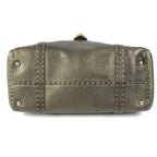 Fendi Handbag Selleria Stitch Leather Metallic Gold — view 5