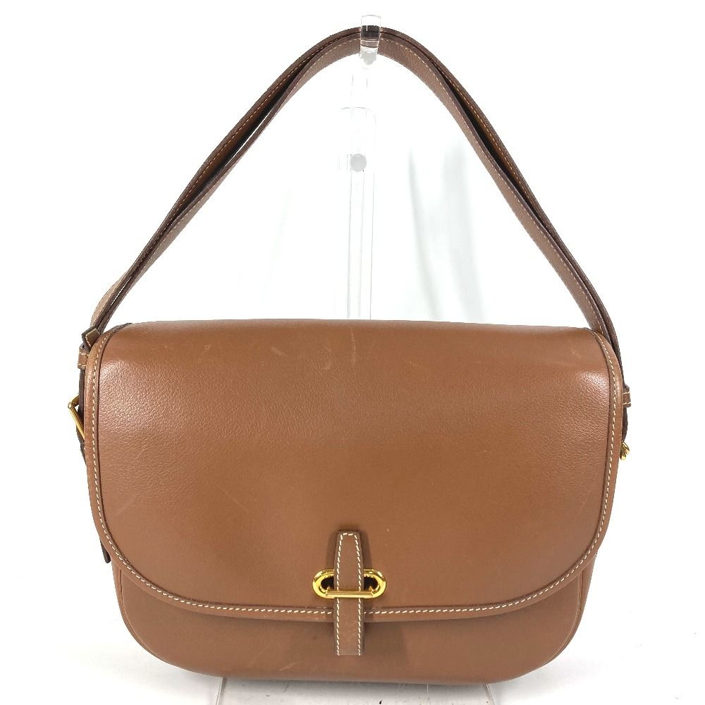Hermes Shoulder Bag Paddock Golf Leather Brown