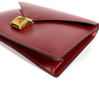 Hermes Clutch Medley Logo Box Calf Brown — view 4
