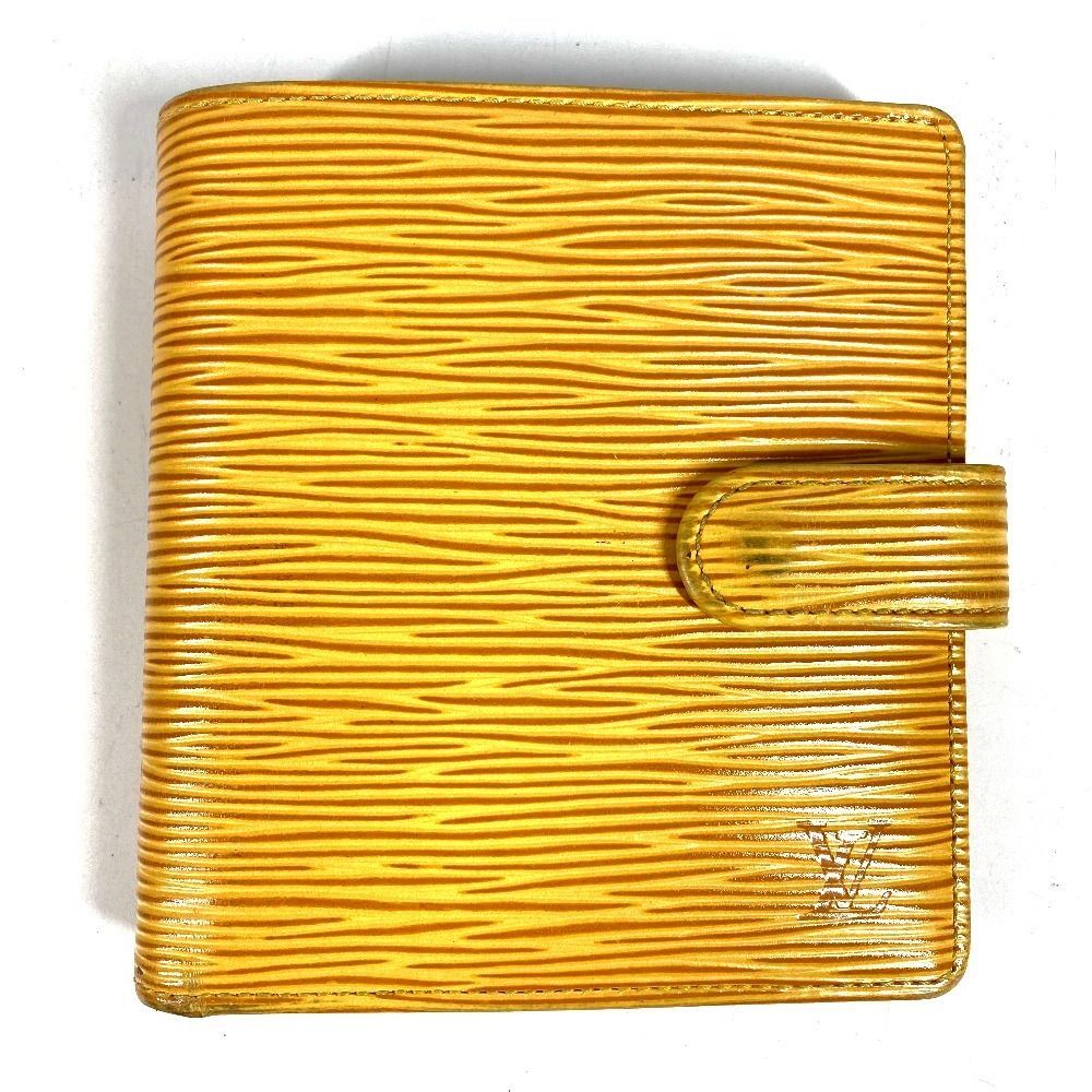Louis Vuitton Bifold Wallet Porto Billets Compact Epi Leather Tassili Yellow