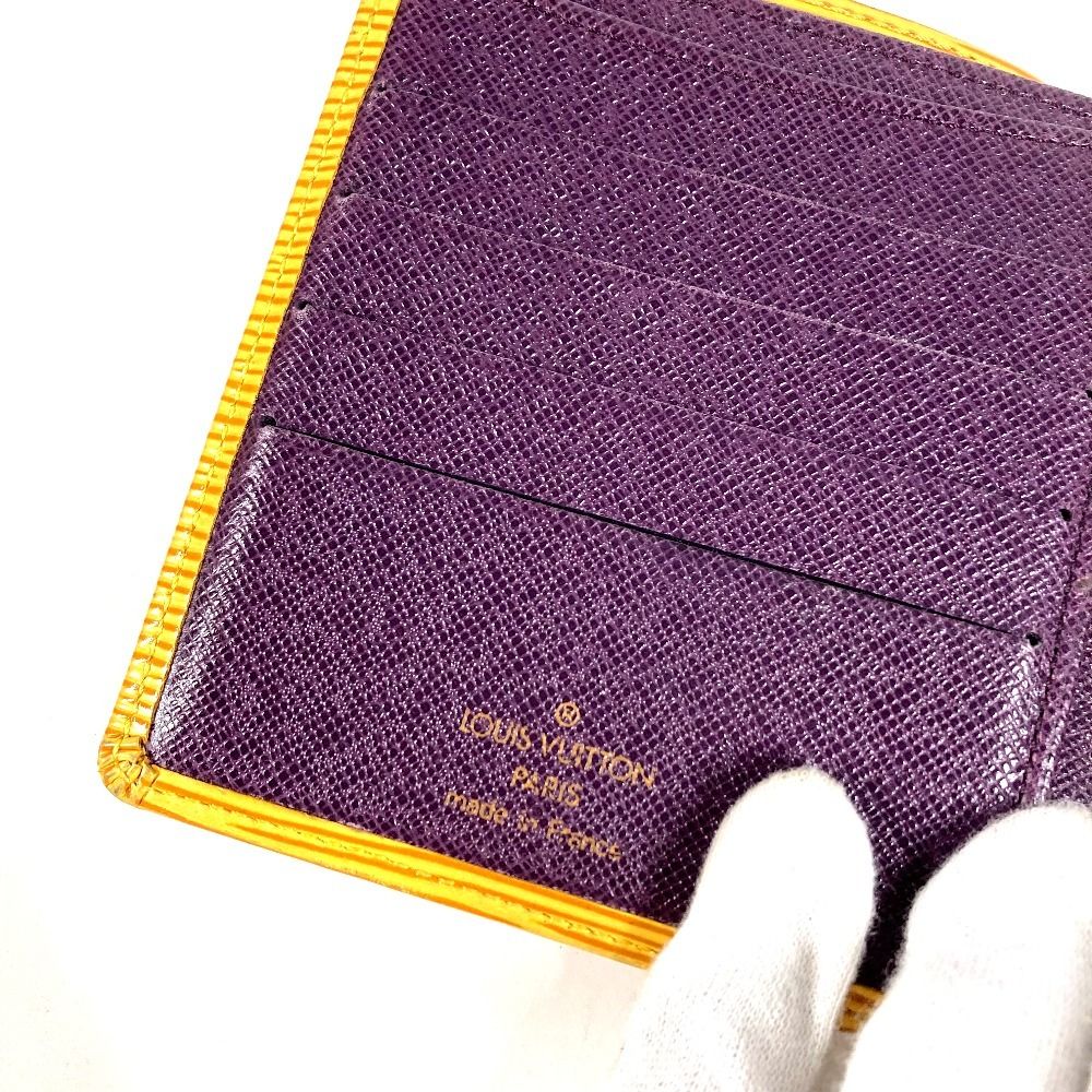Louis Vuitton Bifold Wallet Porto Billets Compact Epi Leather Tassili Yellow — view 8