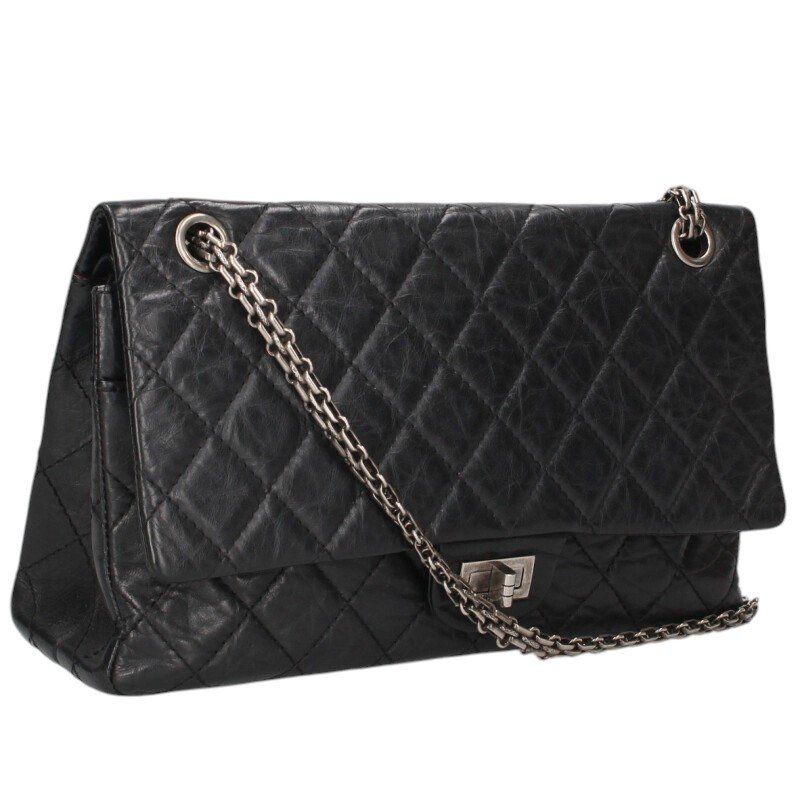 Chanel 2.55 Quilted Aged Calfskin Chain Shoulder Bag