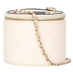 Chanel CC Logo Round Chain Vanity Shoulder Bag