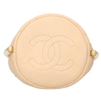 Chanel Quilted CC Logo Charm Lambskin Pearl Chain Shoulder Bag — view 4
