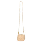Chanel Quilted CC Logo Charm Lambskin Pearl Chain Shoulder Bag — view 2