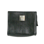 Celine Zipper Coin Case Black Vintage Leather Silver Purse