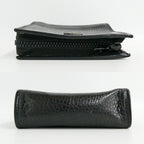 Celine Zipper Coin Case Black Vintage Leather Silver Purse — view 3