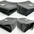 Celine Zipper Coin Case Black Vintage Leather Silver Purse — view 9