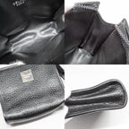 Celine Zipper Coin Case Black Vintage Leather Silver Purse — view 8