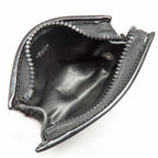 Celine Zipper Coin Case Black Vintage Leather Silver Purse — view 5