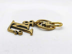 Louis Vuitton Key Holder Porte Cles Square LV Gold Metal Bag Charm Logo — view 2