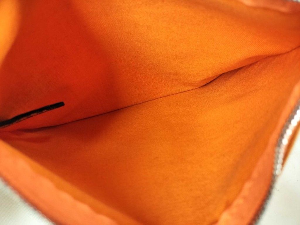 Hermes Pouch Bora Orange Canvas — view 4