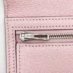 Hermes Wallet Bearn Souffle Rose Sakura Chevre Bifold Silver — view 8