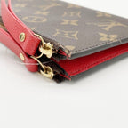 Louis Vuitton Wallet Portefeuille Adele Brown Coquelicot Monogram Bifold Gold — view 5