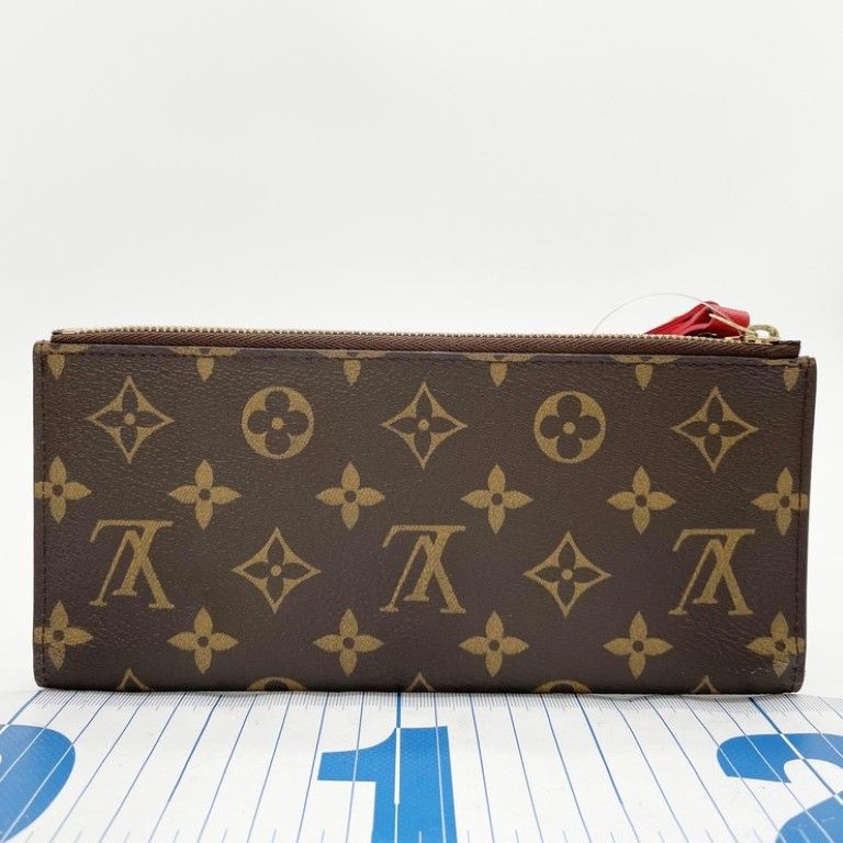 Louis Vuitton Wallet Portefeuille Adele Brown Coquelicot Monogram Bifold Gold — view 2