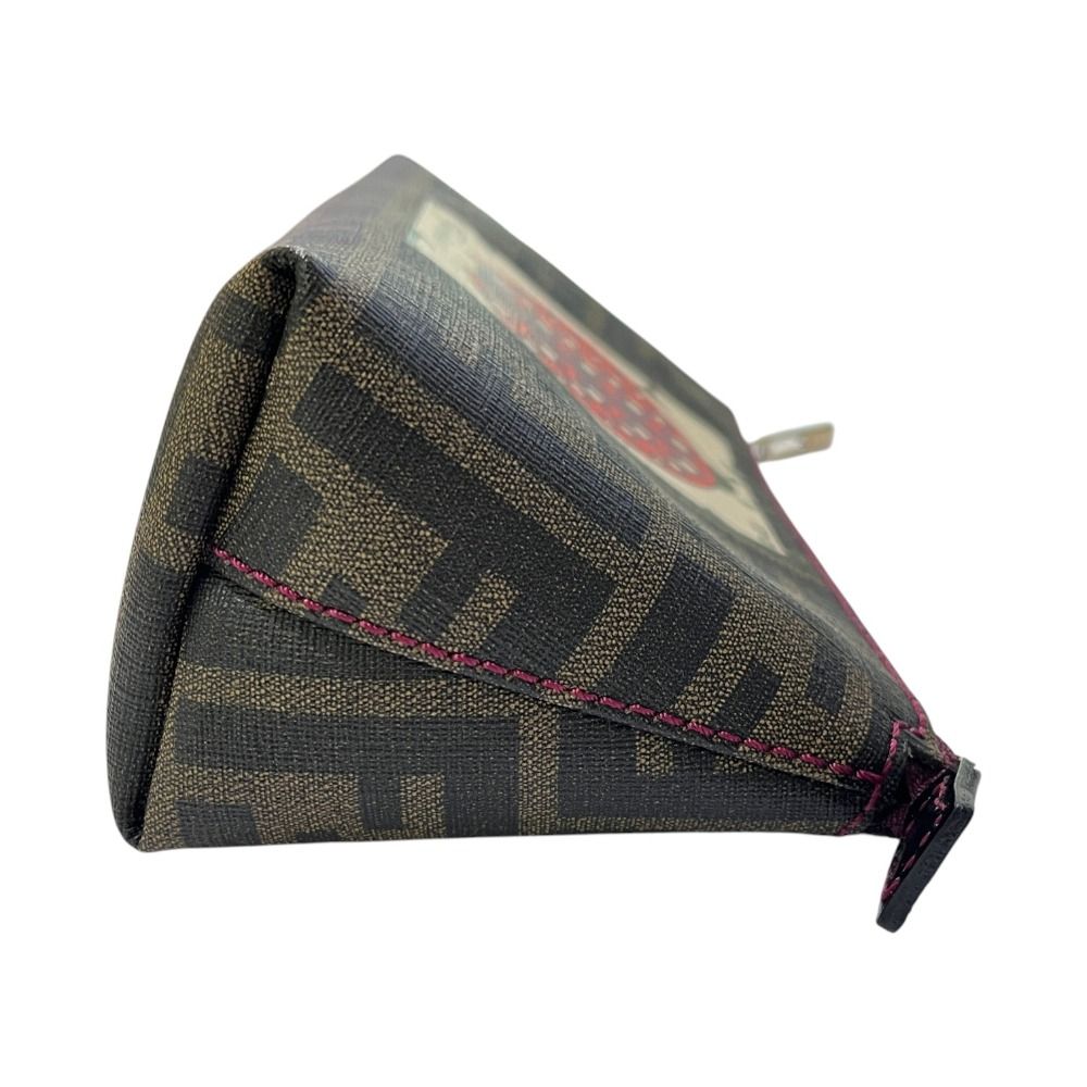 Fendi Makeup Pouch Zucca Logo Ladybug Brown — view 3