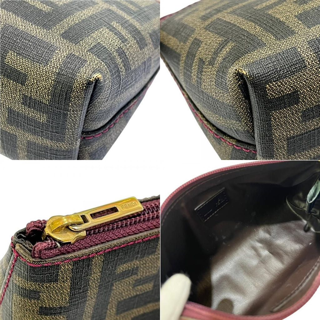 Fendi Makeup Pouch Zucca Logo Ladybug Brown — view 8