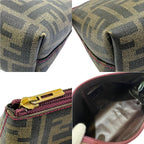 Fendi Makeup Pouch Zucca Logo Ladybug Brown — view 8