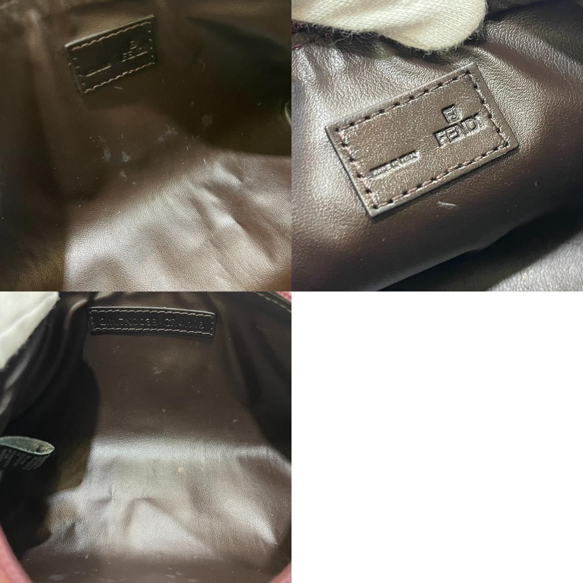 Fendi Makeup Pouch Zucca Logo Ladybug Brown — view 9