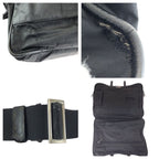 Prada Tessuto Saffiano Black Silver Nylon Leather Business Briefcase — view 6