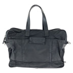Prada Tessuto Saffiano Black Silver Nylon Leather Business Briefcase — view 2