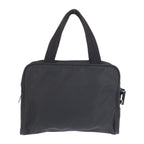 Prada Tessuto Black Silver Nylon Leather Tote — view 2