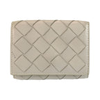 Bottega Veneta White Silver Compact Wallet