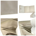Bottega Veneta White Silver Compact Wallet — view 3