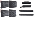 Bottega Veneta Intrecciato Round Zip Black Leather Wallet — view 9