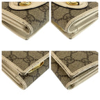 Gucci Horsebit Beige Ivory GG Supreme Canvas Fold Wallet Compact — view 8