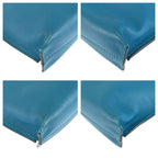Loewe Anagram Turquoise Blue Silver Leather Clutch — view 4