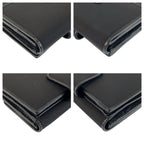 Prada Tessuto Triangular Black Silver Nylon Compact Wallet — view 8