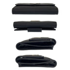 Prada Tessuto Triangular Black Silver Nylon Compact Wallet — view 9