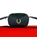 Dior Vintage Trotter Pattern Leather Shoulder Bag Pochette Navy