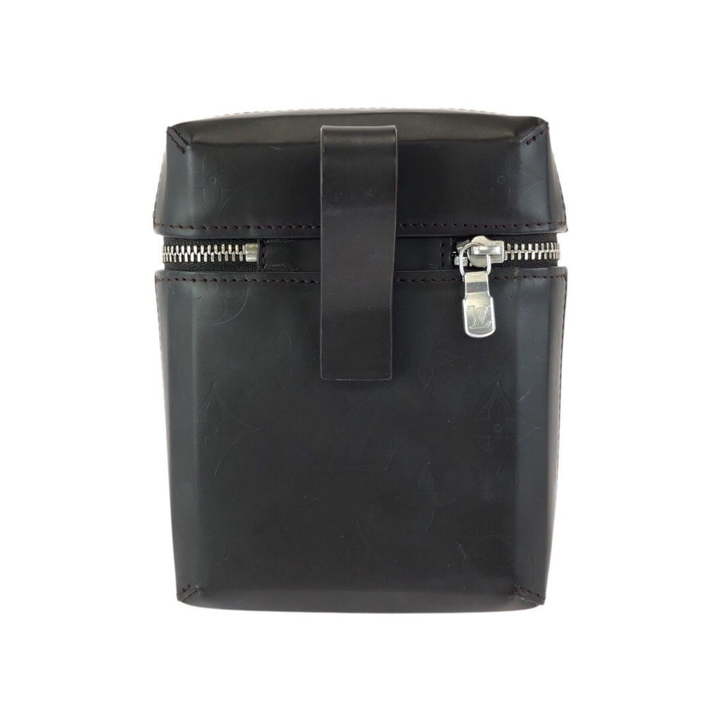 Louis Vuitton Monogram Glace Ray Brown Silver Leather Pouch Case — view 2