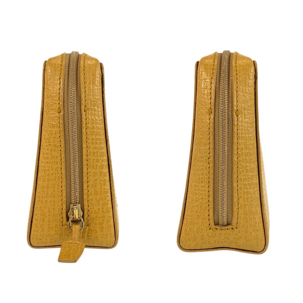 Loewe Anagram Yellow Leather Pouch Makeup — view 7
