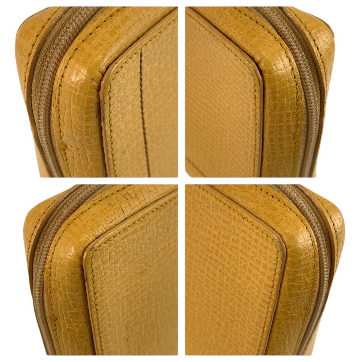 Loewe Anagram Yellow Leather Pouch Makeup — view 5