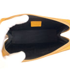 Loewe Anagram Yellow Leather Pouch Makeup — view 8