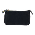 Fendi Vintage Black Gold Nubuck Pouch Makeup Case