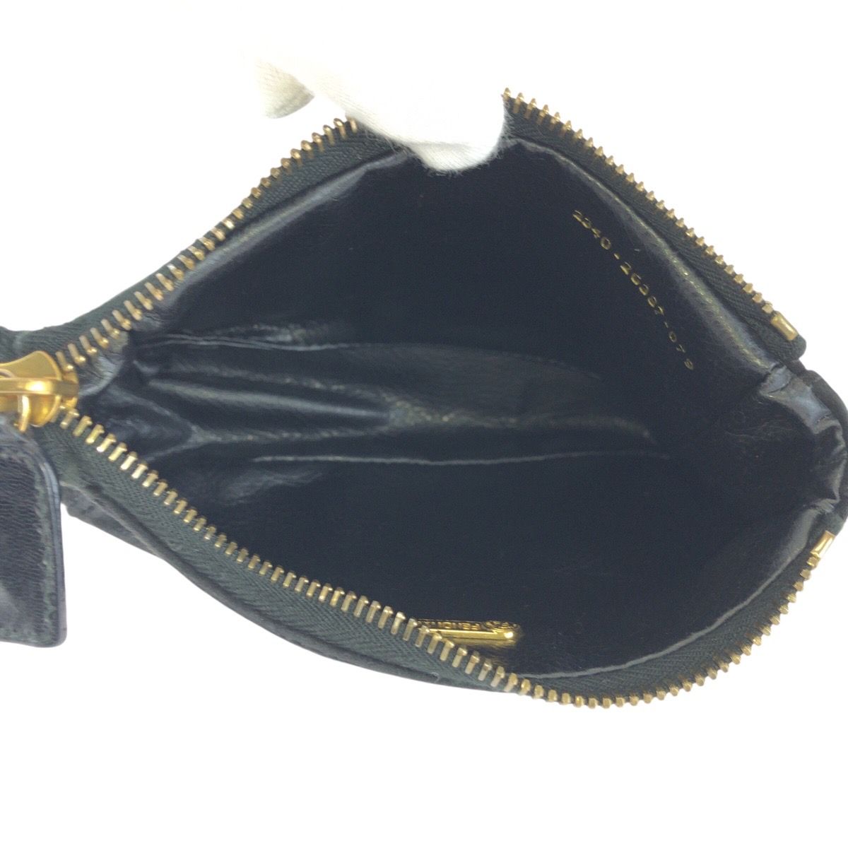 Fendi Vintage Black Gold Nubuck Pouch Makeup Case — view 8