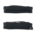 Prada Tessuto Black Silver Nylon Pouch Makeup Case — view 9