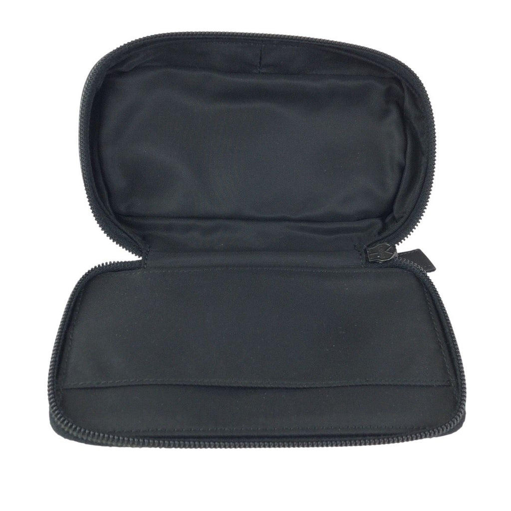 Prada Tessuto Black Silver Nylon Pouch Makeup Case — view 8