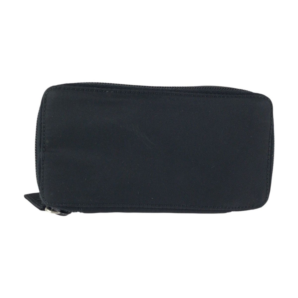 Prada Tessuto Black Silver Nylon Pouch Makeup Case — view 2