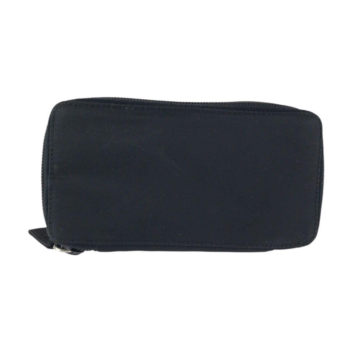 Prada Tessuto Black Silver Nylon Pouch Makeup Case — view 2