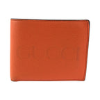 Gucci Orange Leather Fold Wallet Compact